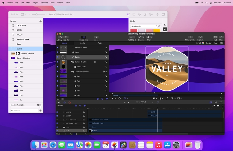 Motion document support in Pixelmator Pro. 